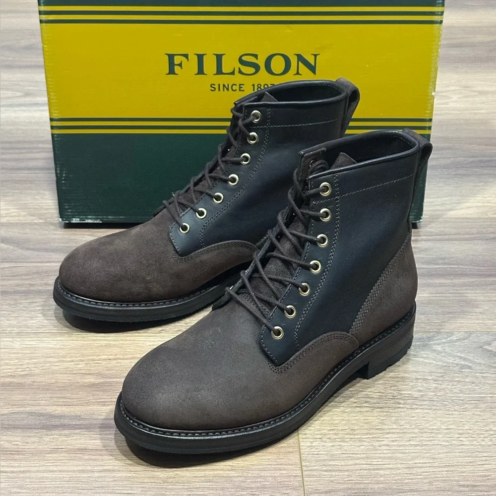 NEW Filson Service Boots 2 in Whiskey Brown Rough Out Size Mens 9